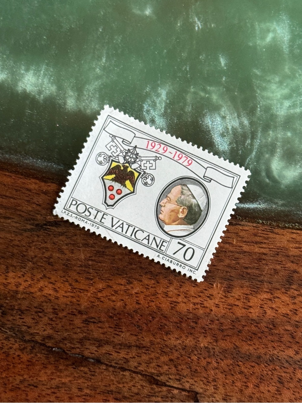 1979 - Vintage Vatican Postage Stamp, Pope Pius XI Coat Arms, 70 Lire